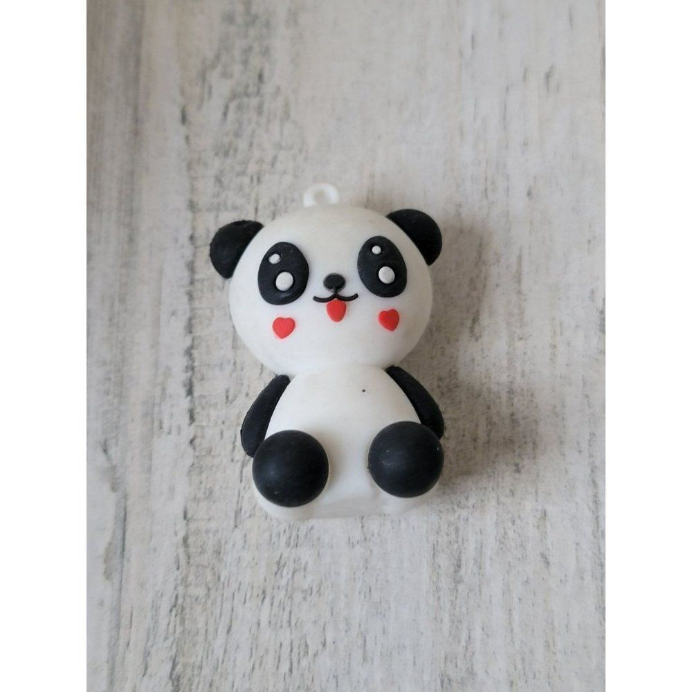 Mini heart panda bear keychain AS IS toy figure